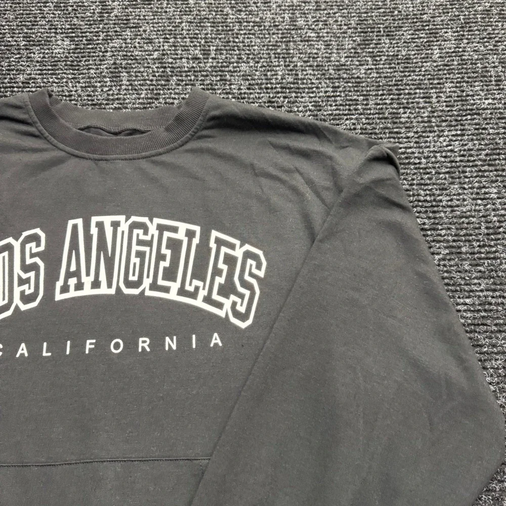 Los Angeles California Graphic Sweatshirt‎ Charcoal Gray Crewneck Pullover XL